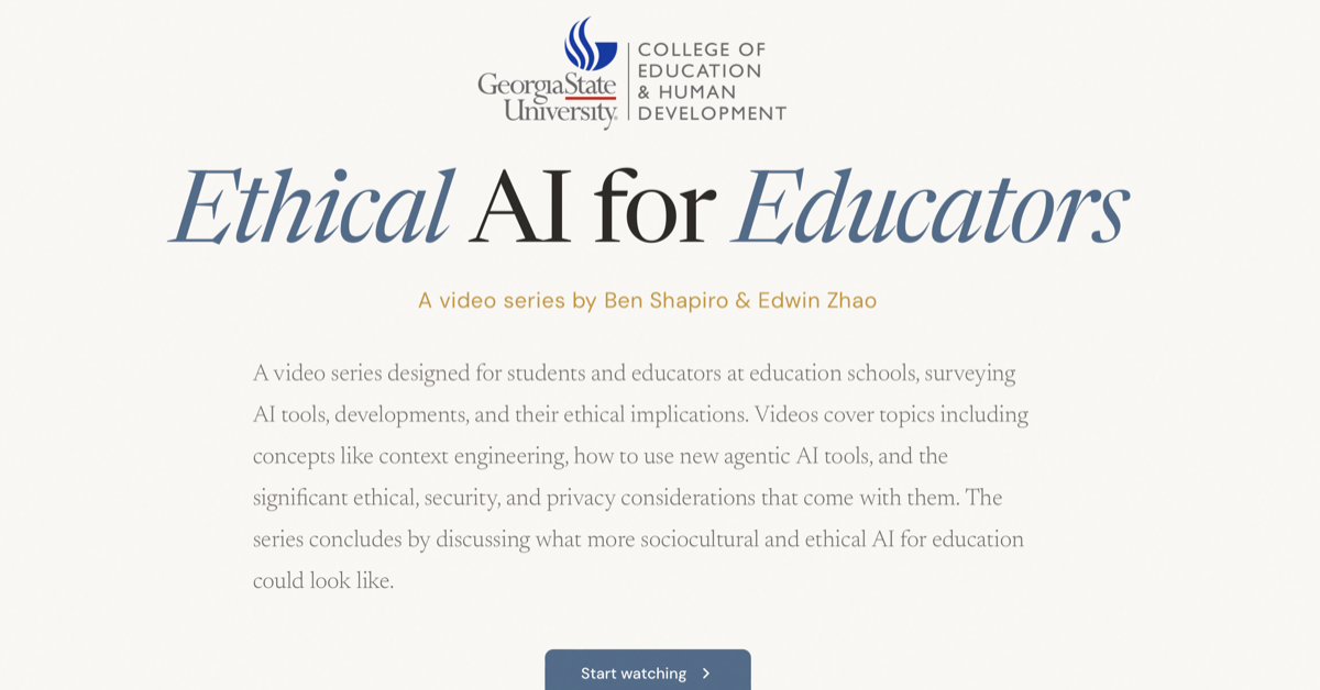 Ethical AI for Educators